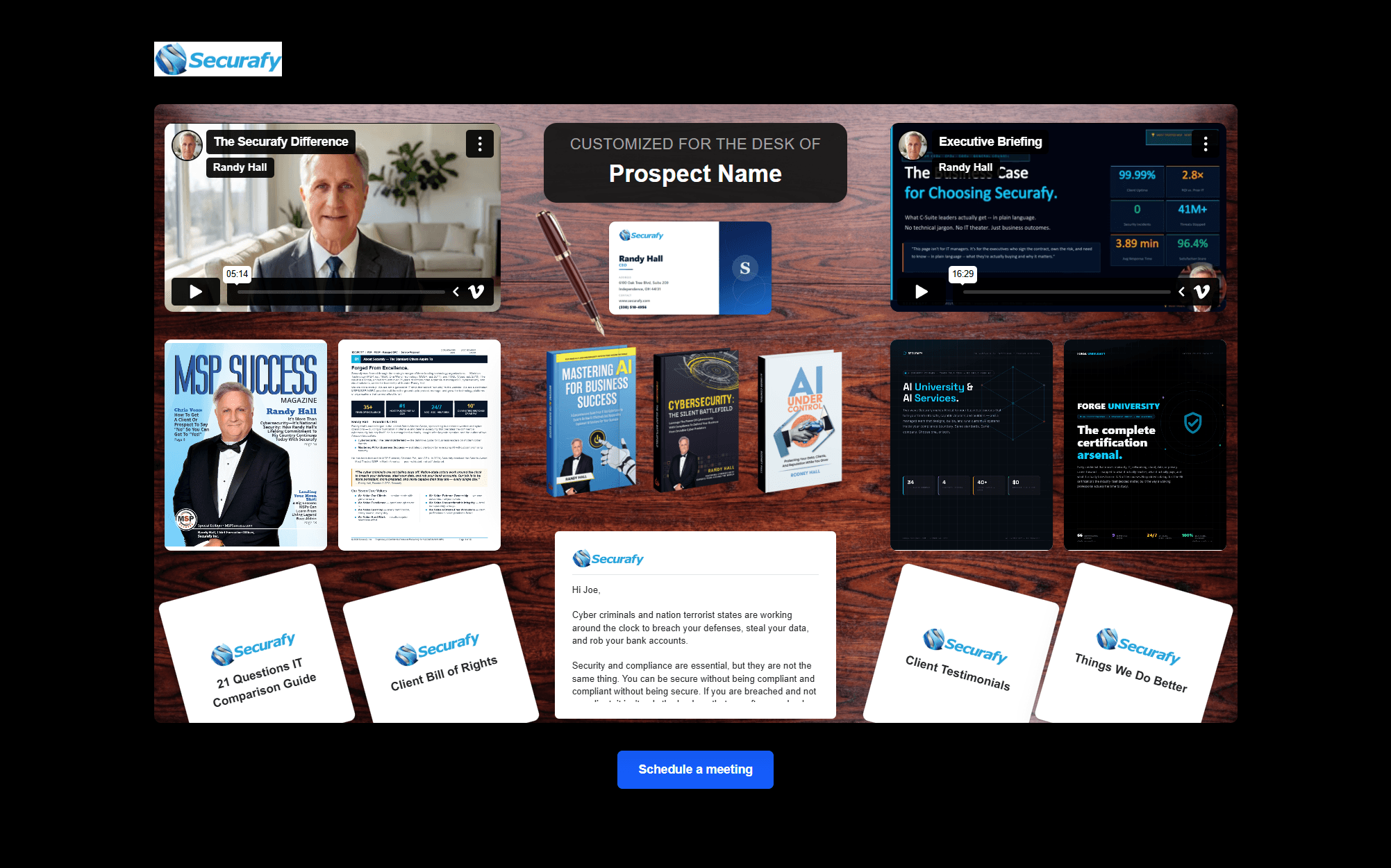 An illustrative example ActiDesk package, rendered on the photoreal desk-scene template
